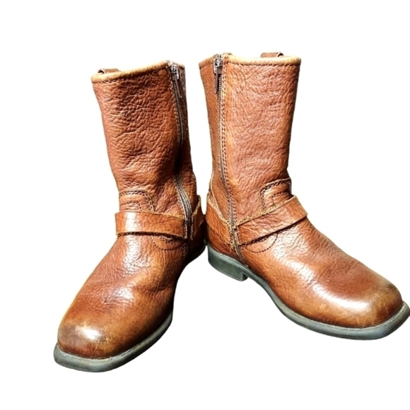 FRYE Youth size 9 leather boots children's unisex - Picture 1 of 16
